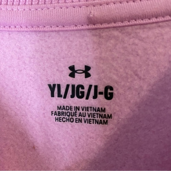 Under Armour Women's Youth Lavender Sweatshirt size Large cotton blend - Picture 3 of 9
